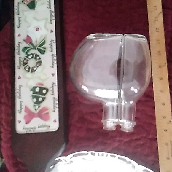 RARE 2 in 1 VINEGAR OIL DECANTER  GLASS DIVIDED EUROPEAN - Picture 2 of 16